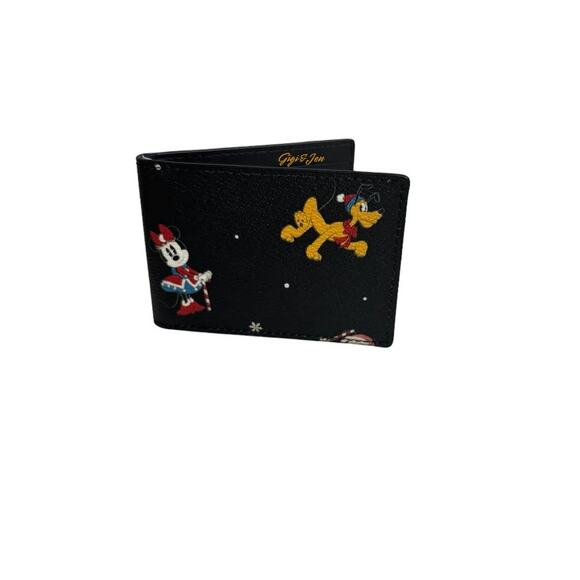Disney X Coach card holder With Holiday Print new - Picture 1 of 6